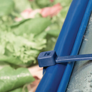 HELLERMANN TYTON - Fascetta rilevabile 203x4.7 propilene blu